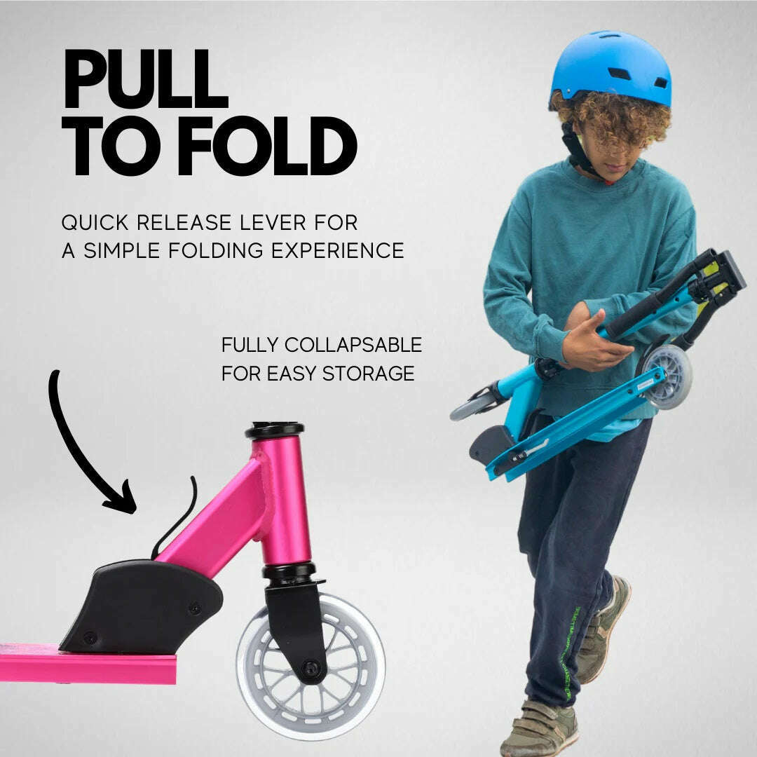 Toys N Tuck:Boldcube Deluxe 2 Wheel Folding Scooter - Black,Boldcube