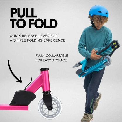 Toys N Tuck:Boldcube Deluxe 2 Wheel Folding Scooter - Black,Boldcube