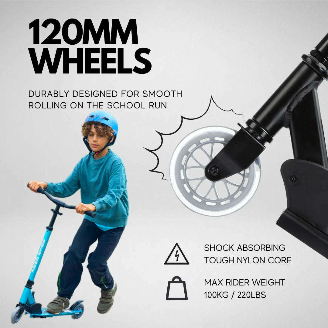 Toys N Tuck:Boldcube Deluxe 2 Wheel Folding Scooter - Black,Boldcube