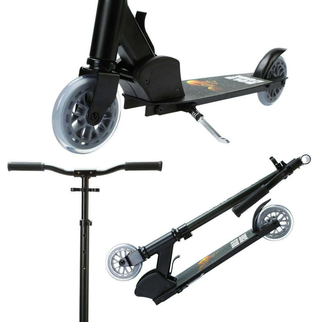 Toys N Tuck:Boldcube Deluxe 2 Wheel Folding Scooter - Black,Boldcube