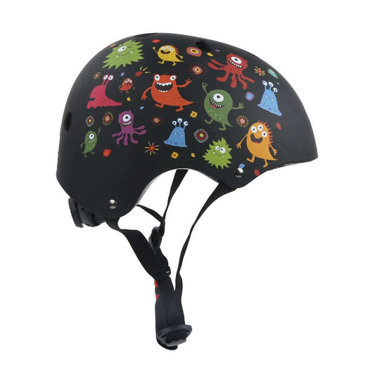 Toys N Tuck:Boldcube Kids Small Helmet - Black Monster Party,Boldcube