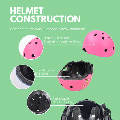 Toys N Tuck:Boldcube Kids Small Helmet - Pink Bee Garden,Boldcube