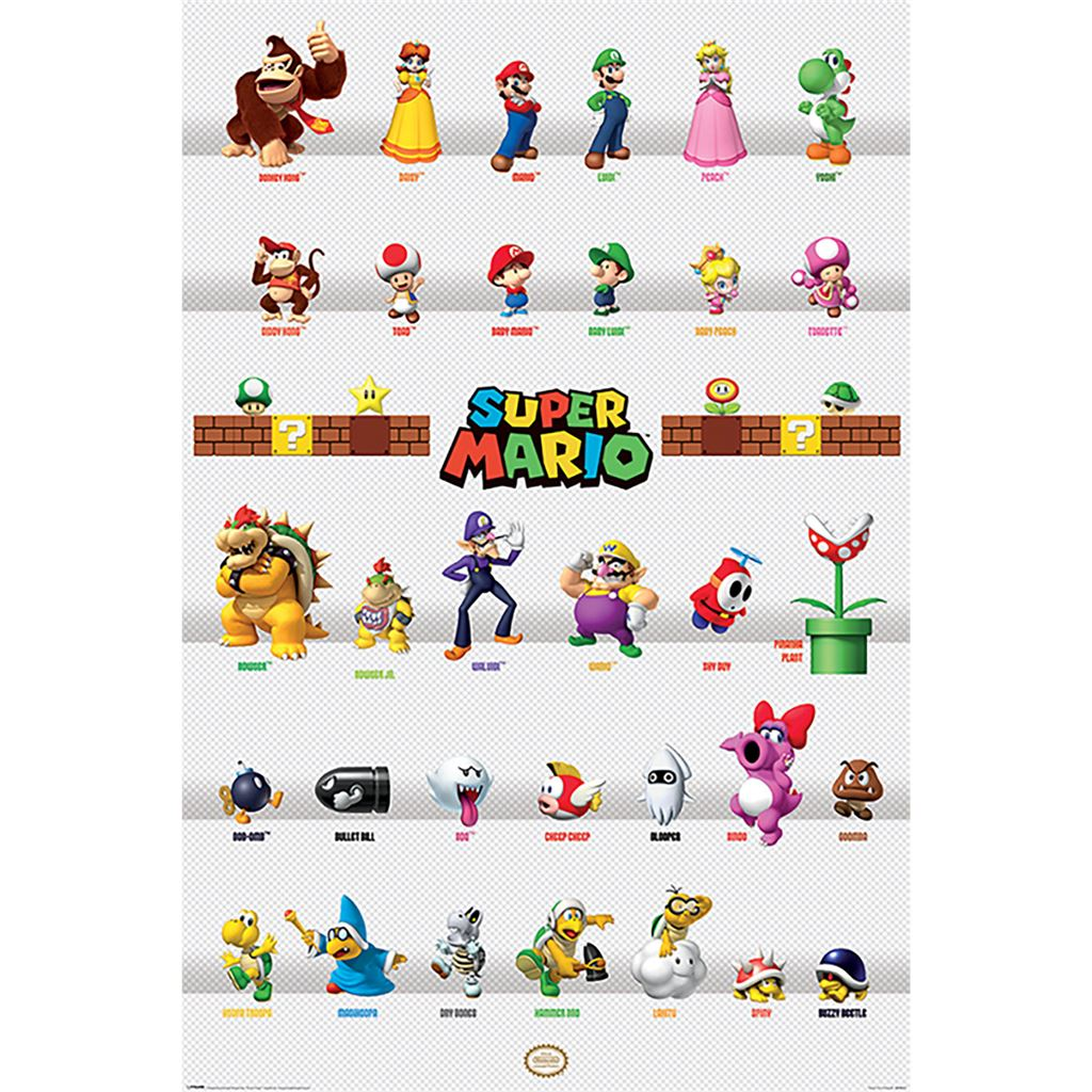 Toys N Tuck:Maxi Posters - Super Mario (Character Parade),Pyramid International