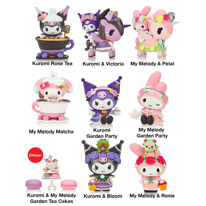 Toys N Tuck:Tokidoki X Kuromi & My Melody Garden Tea Party Blind Box,Tokidoki