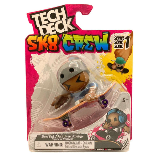 Toys N Tuck:Tech Deck Sk8 Crew Series 1 Shred Pack Grey Helmet,Tech Deck