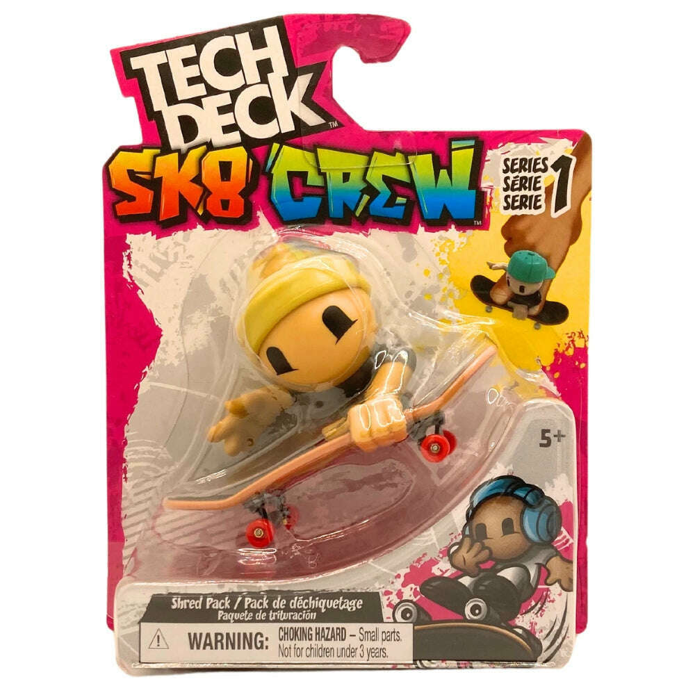 Toys N Tuck:Tech Deck Sk8 Crew Series 1 Shred Pack Yellow Hat,Tech Deck