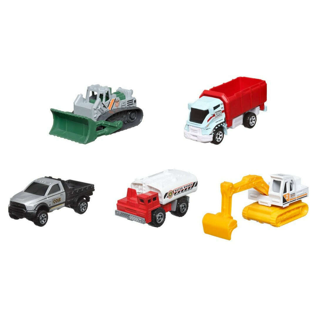 Toys N Tuck:Matchbox Car Collection 5 Pack - MBX Construction 3,Matchbox