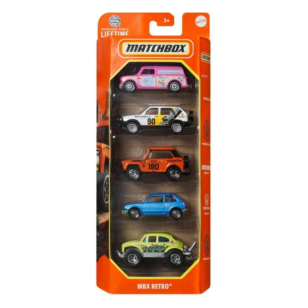 Toys N Tuck:Matchbox Car Collection 5 Pack - MBX Retro,Matchbox