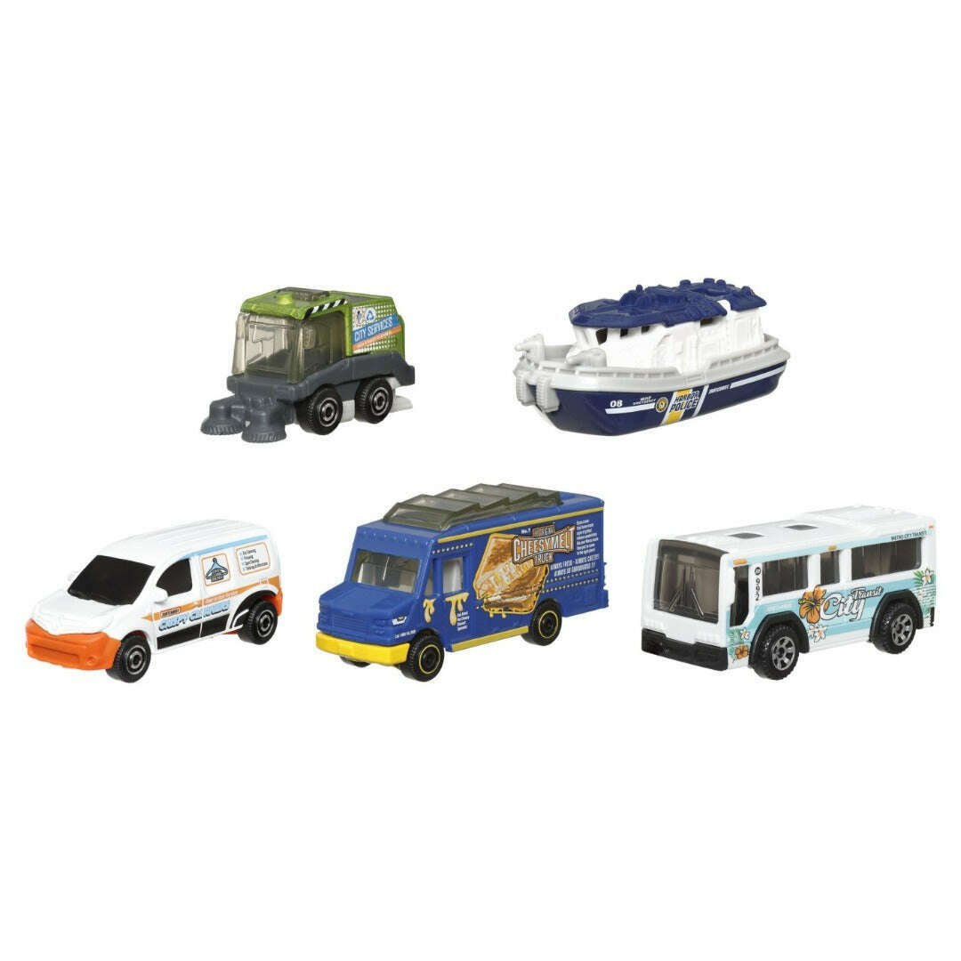 Toys N Tuck:Matchbox Car Collection 5 Pack - MBX City Drivers 4,Matchbox