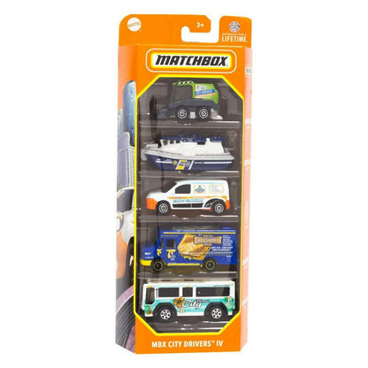 Toys N Tuck:Matchbox Car Collection 5 Pack - MBX City Drivers 4,Matchbox