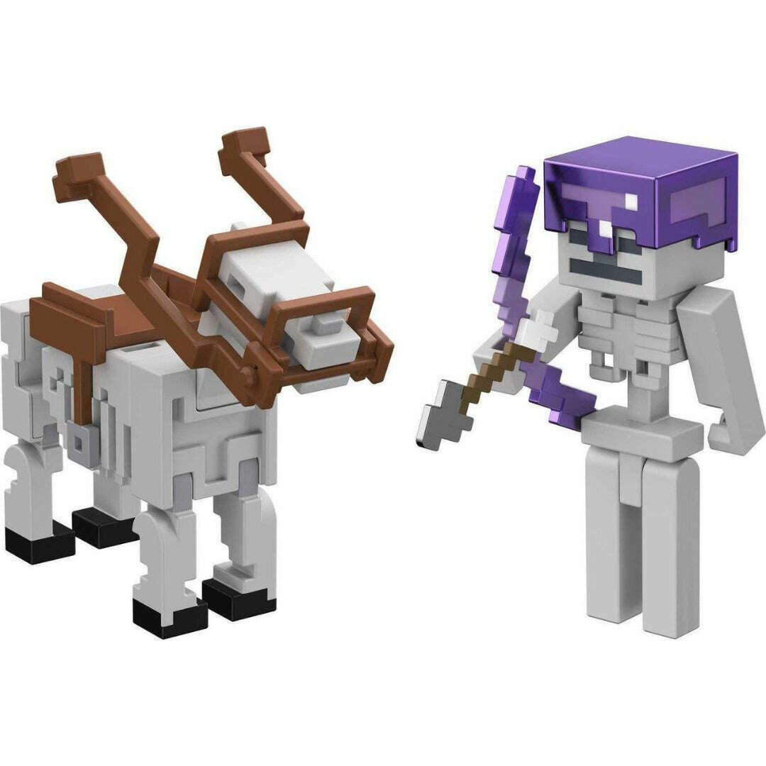 Toys N Tuck:Minecraft 3.25'' Figures 2 Pack - Skeleton and Trap Horse,Minecraft