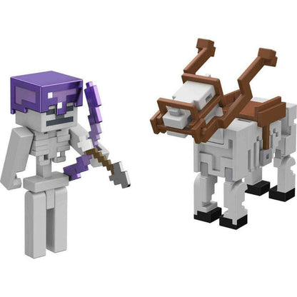 Toys N Tuck:Minecraft 3.25'' Figures 2 Pack - Skeleton and Trap Horse,Minecraft