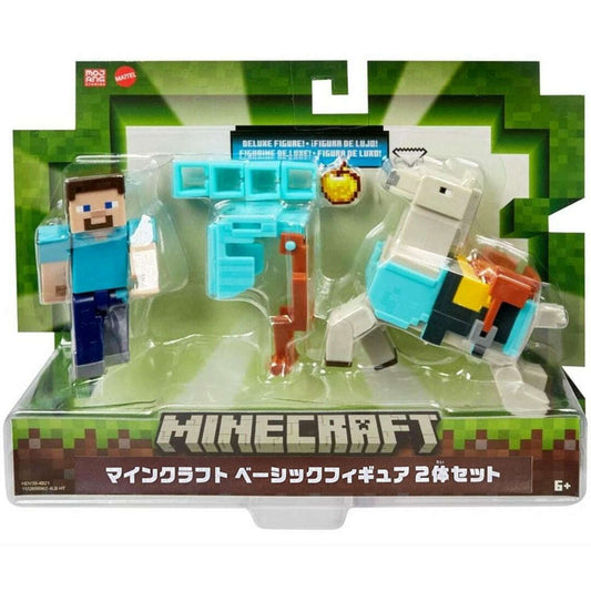 Toys N Tuck:Minecraft 3.25'' Figures 2 Pack - Steve and Armored Horse,Minecraft