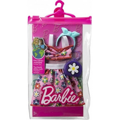 Toys N Tuck:Barbie Fashion Outfit - Floral Top with Skirt (HJT21),Barbie