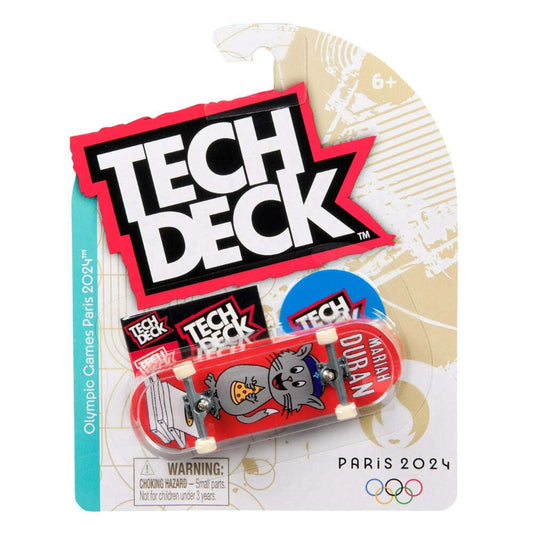 Toys N Tuck:Tech Deck Single Pack 96mm Fingerboard - Mariah Duran Pizza Cat (Paris 2024),Tech Deck