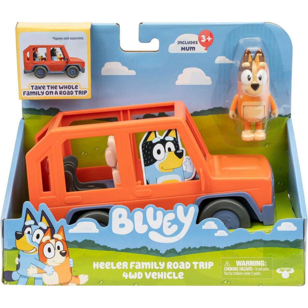 Toys N Tuck:Bluey - Heeler Family Road Trip 4WD Vehicle,Bluey