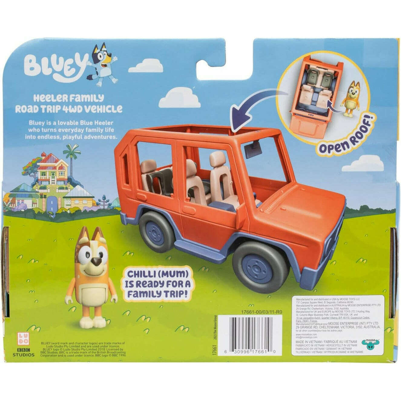 Toys N Tuck:Bluey - Heeler Family Road Trip 4WD Vehicle,Bluey