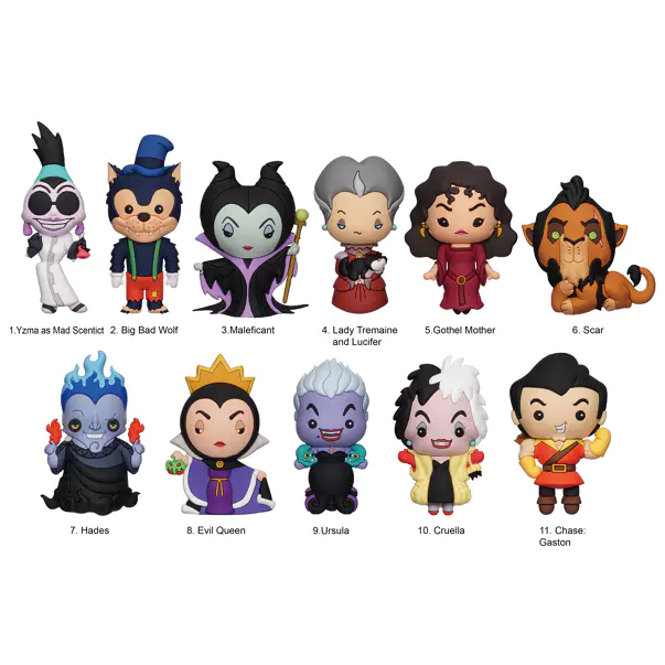 Toys N Tuck:Disney's Villains 3D Foam Bag Clip Series 3,Disney