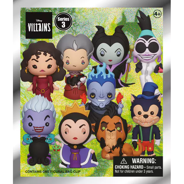 Toys N Tuck:Disney's Villains 3D Foam Bag Clip Series 3,Disney