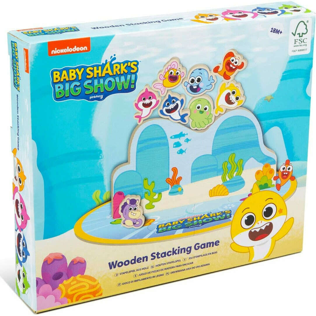 Toys N Tuck:Baby Shark's Big Show! Wooden Stacking Game,Baby Shark