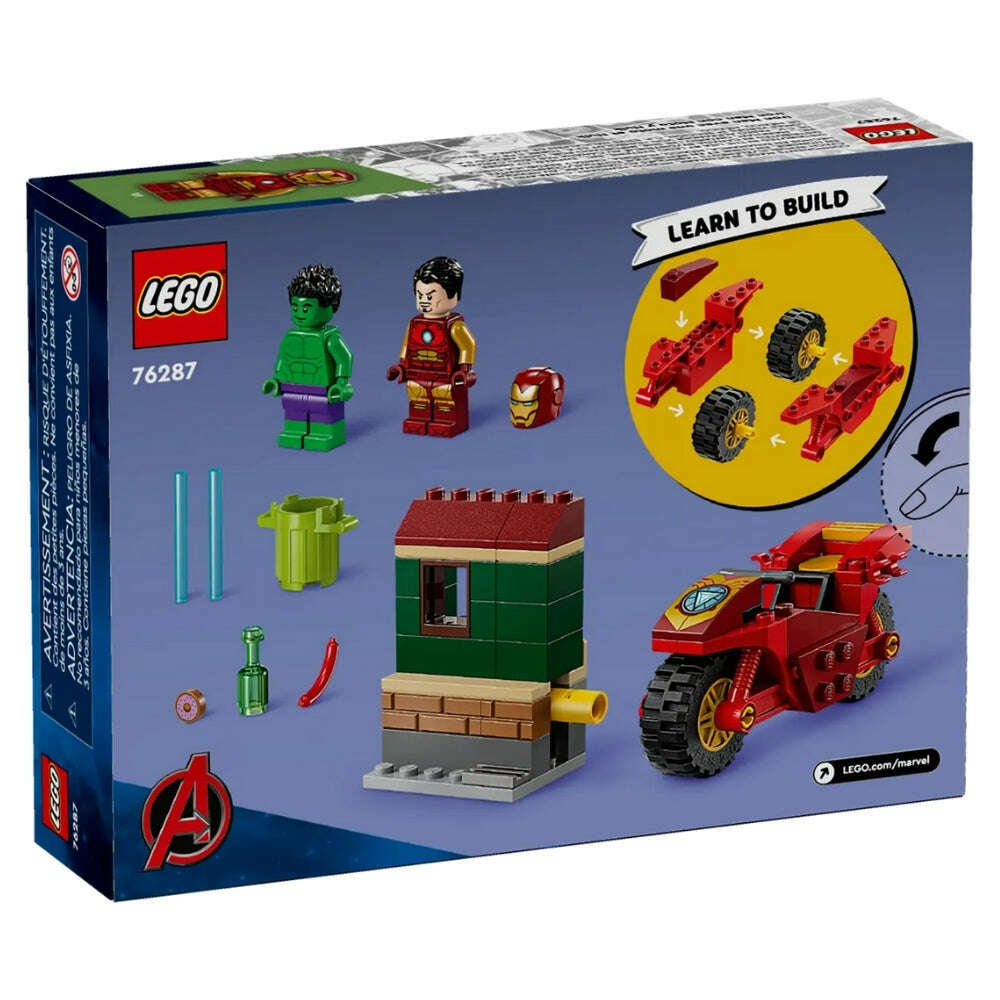 Toys N Tuck:Lego 76287 Marvel Iron Man with Bike and The Hulk,Lego Marvel