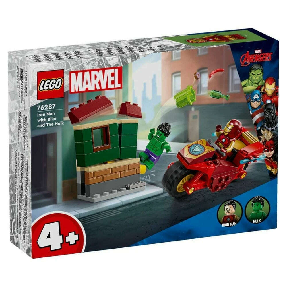 Toys N Tuck:Lego 76287 Marvel Iron Man with Bike and The Hulk,Lego Marvel