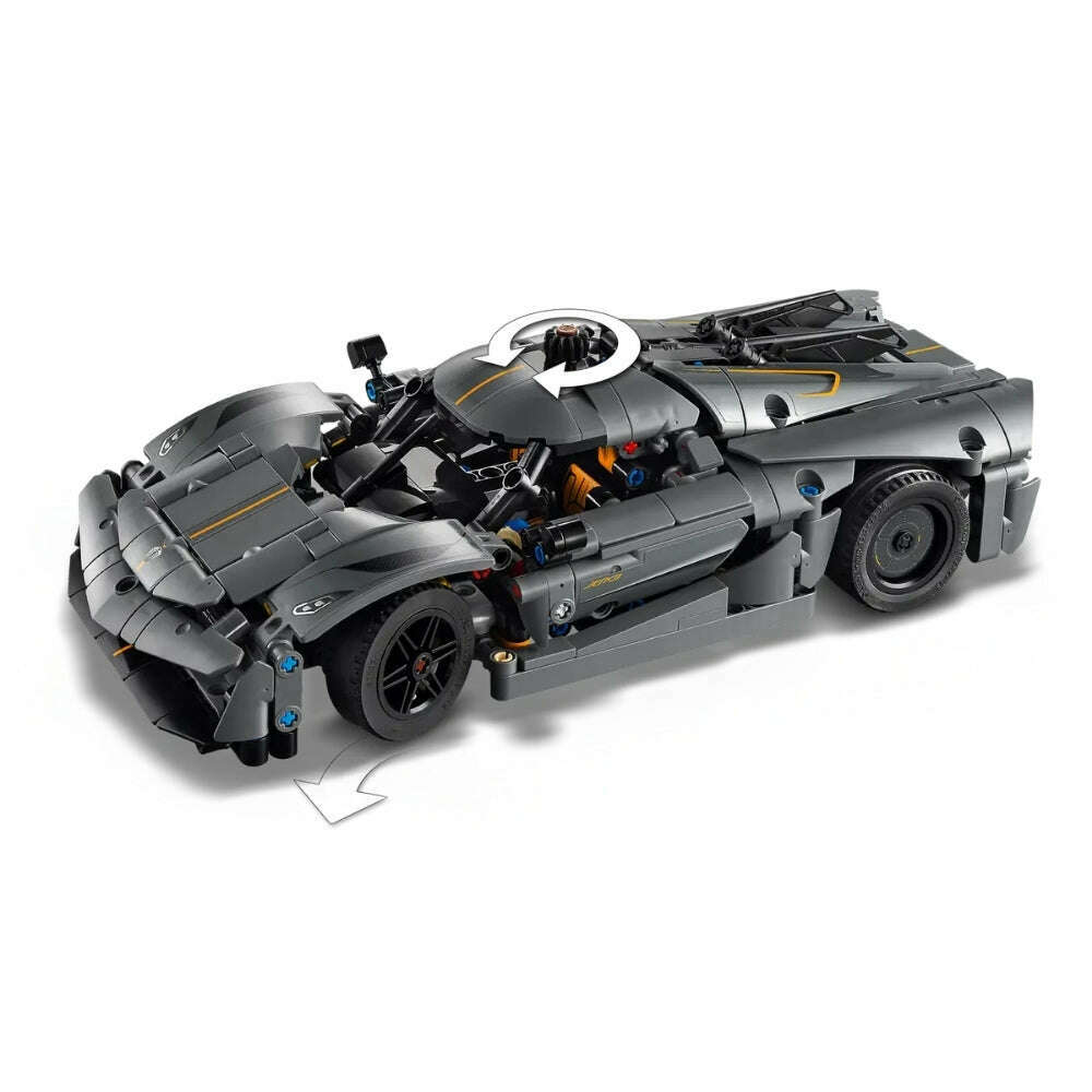 Toys N Tuck:Lego 42173 Technic Koenigsegg Jesko Absolut Grey Hypercar,Lego Technic