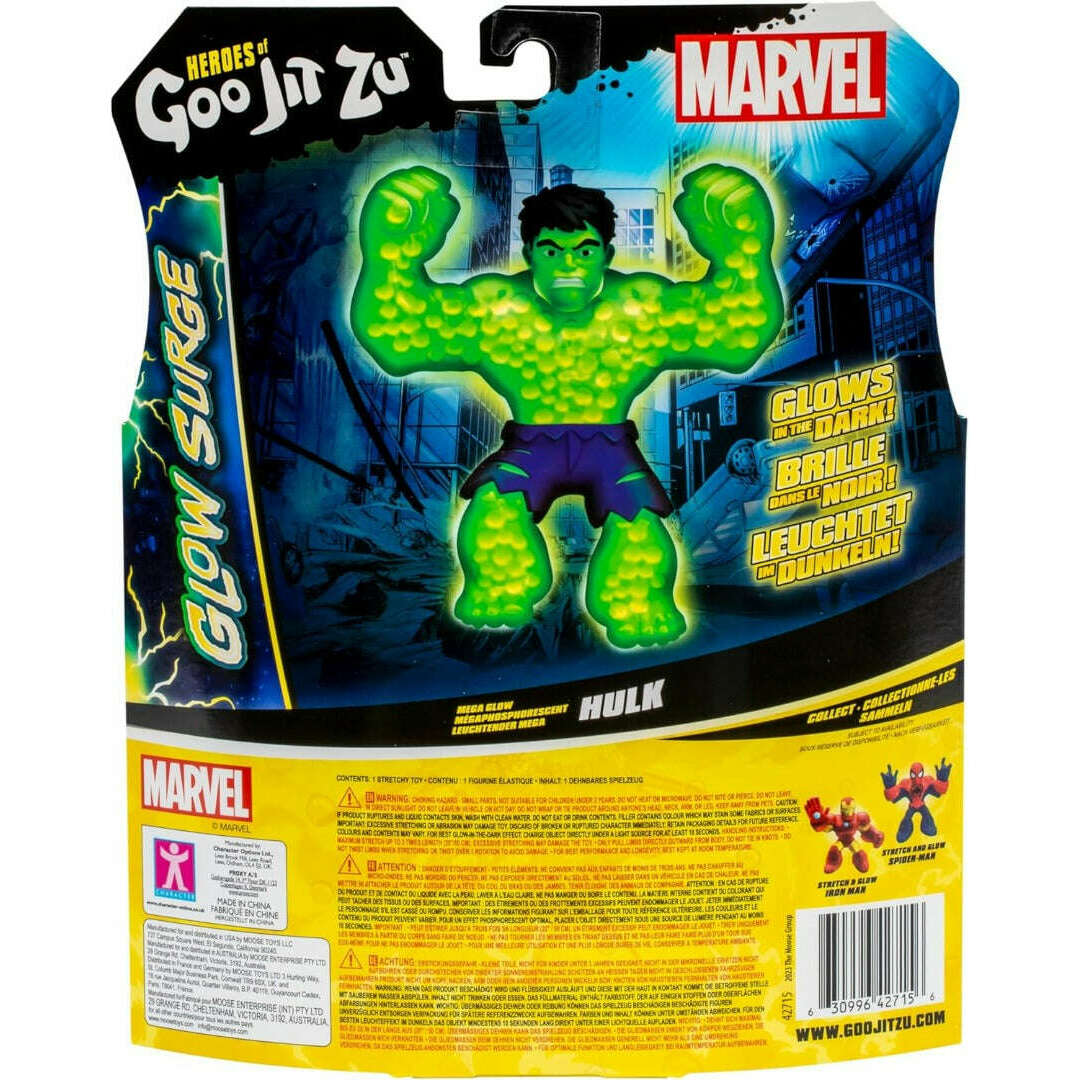 Toys N Tuck:Heroes of Goo Jit Zu - Glow Surge Marvel - Mega Glow Hulk,Marvel