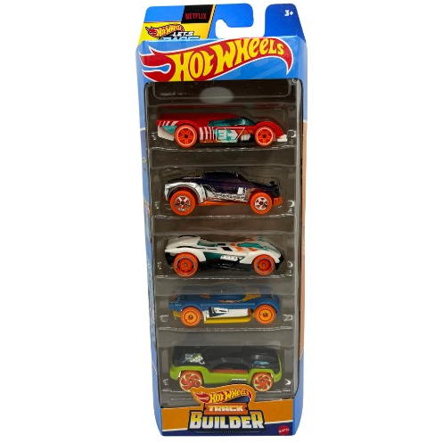 Toys N Tuck:Hot Wheels 5 Vehicle Pack - HW Track Builder (HTV52),Hot Wheels