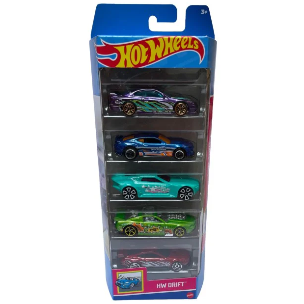 Toys N Tuck:Hot Wheels 5 Vehicle Pack - HW Drift (HTV51),Hot Wheels