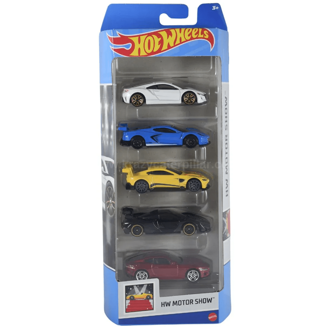 Toys N Tuck:Hot Wheels 5 Vehicle Pack - HW Motor Show (HTV49),Hot Wheels