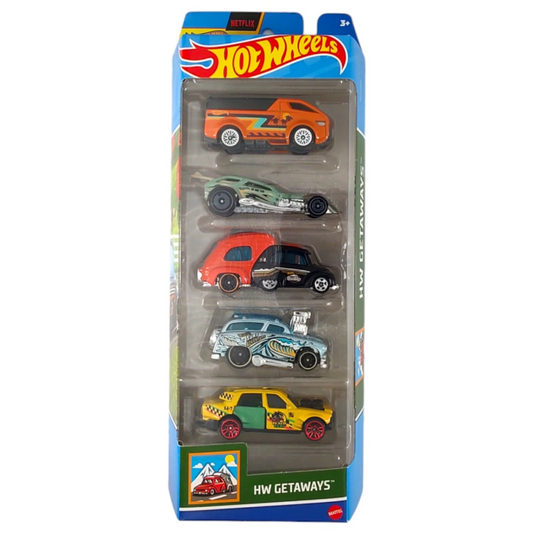 Toys N Tuck:Hot Wheels 5 Vehicle Pack - HW Getaways (HTV46),Hot Wheels