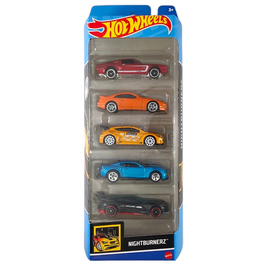 Toys N Tuck:Hot Wheels 5 Vehicle Pack - Nightburnerz (HTV43),Hot Wheels