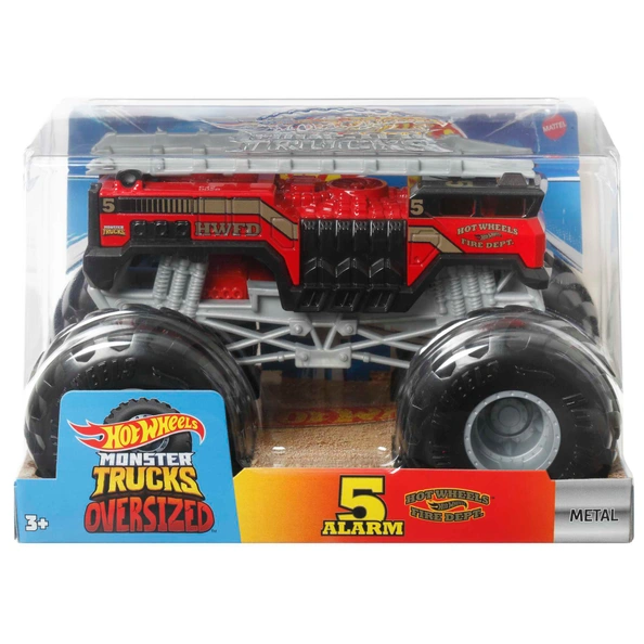 Toys N Tuck:Hot Wheels Monster Trucks Oversized - 5Alarm,Hot Wheels