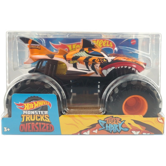 Toys N Tuck:Hot Wheels Monster Trucks Oversized - Tiger Shark,Hot Wheels