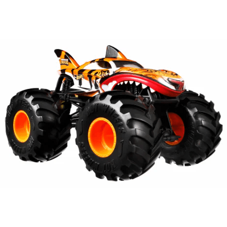 Toys N Tuck:Hot Wheels Monster Trucks Oversized - Tiger Shark,Hot Wheels