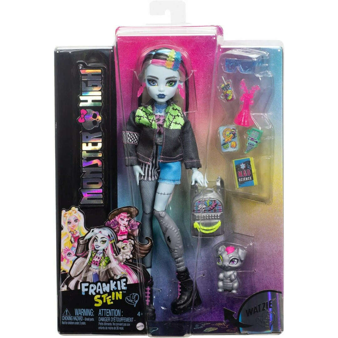 Toys N Tuck:Monster High Frankie Stein With Watzie,Monster High