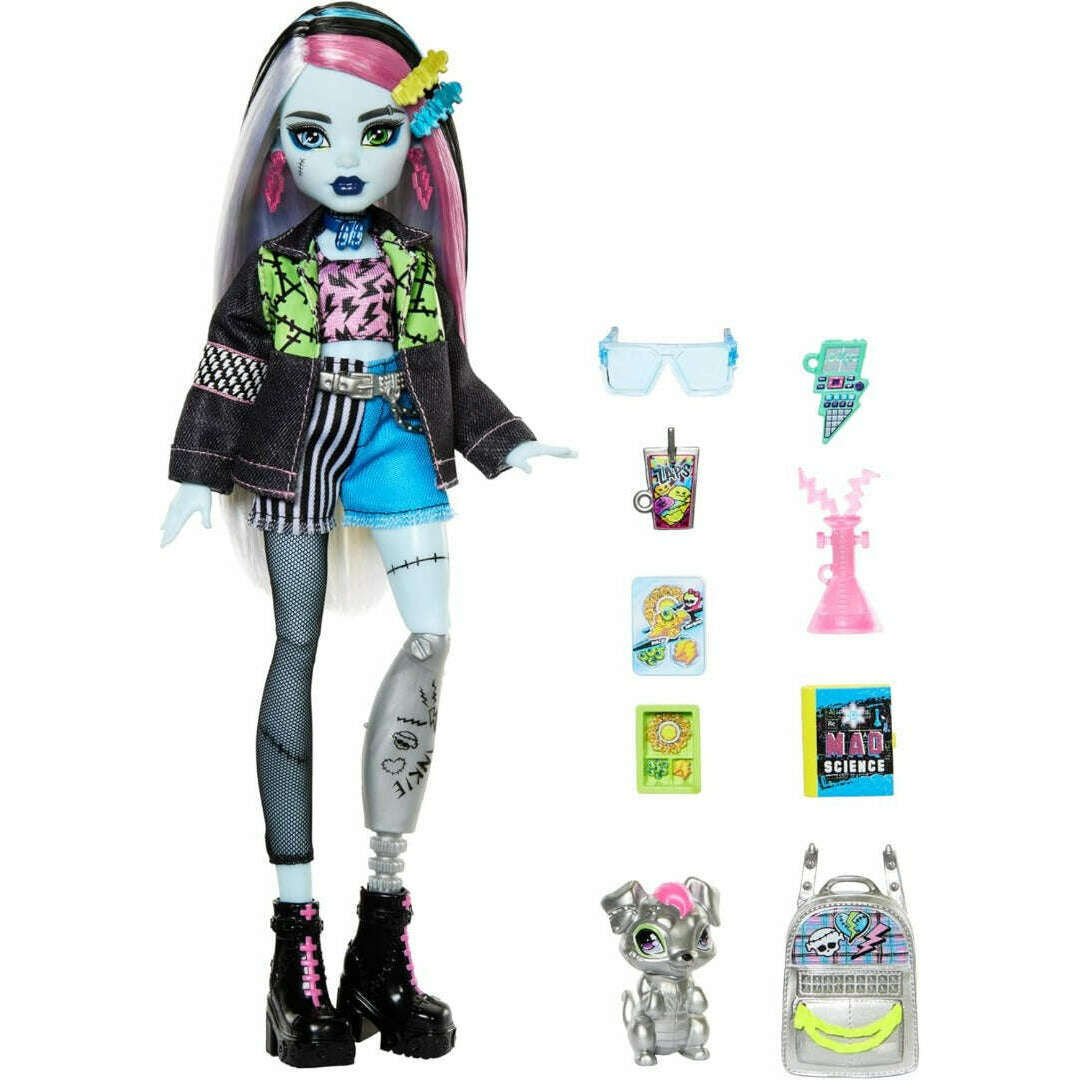 Toys N Tuck:Monster High Frankie Stein With Watzie,Monster High