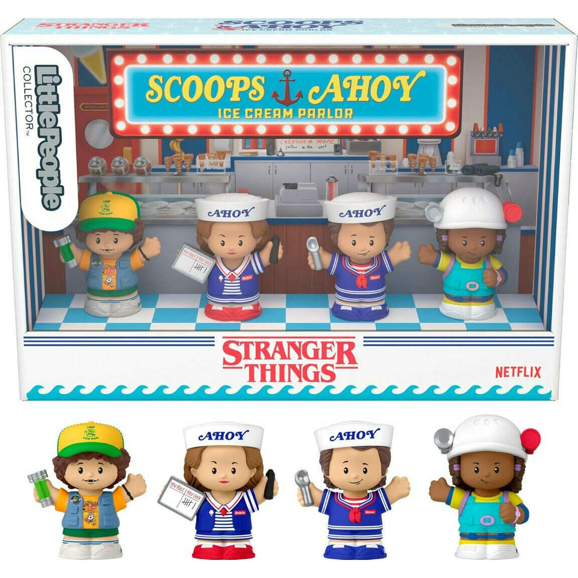 Toys N Tuck:Fisher-Price Little People Stranger Things Scoops Troop Collector Pack,Little People