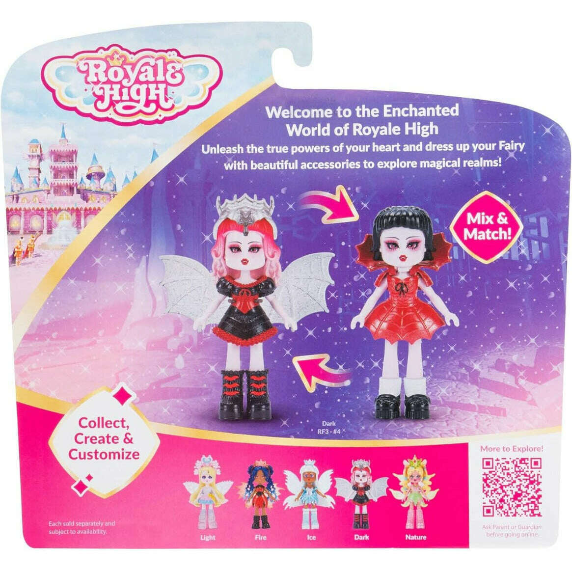 Toys N Tuck:Royale High 3 Inch Deluxe Figure - Dark Fairy,Royale High