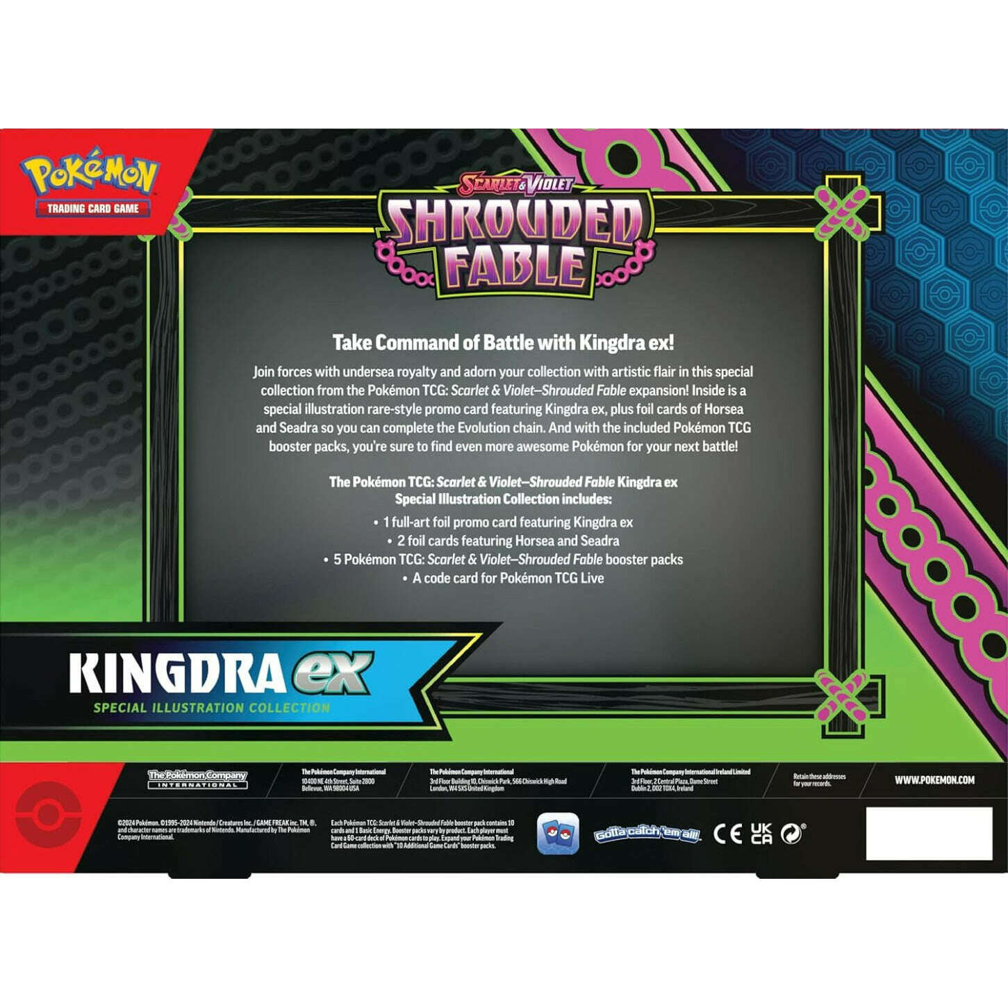 Toys N Tuck:Pokemon TCG Shrouded Fable Kingdra Ex Box,Pokemon