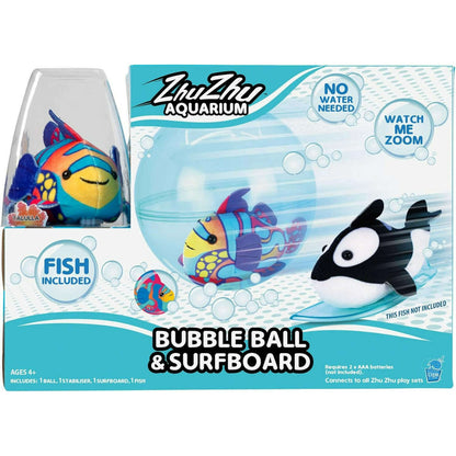 Toys N Tuck:Zhu Zhu Aquarium Bubble Ball & Surfboard with Fish,Zhu Zhu Pets