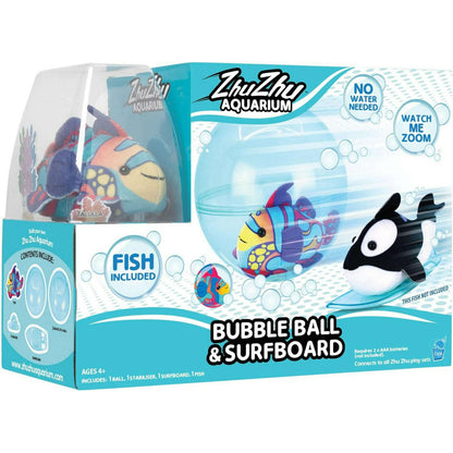 Toys N Tuck:Zhu Zhu Aquarium Bubble Ball & Surfboard with Fish,Zhu Zhu Pets