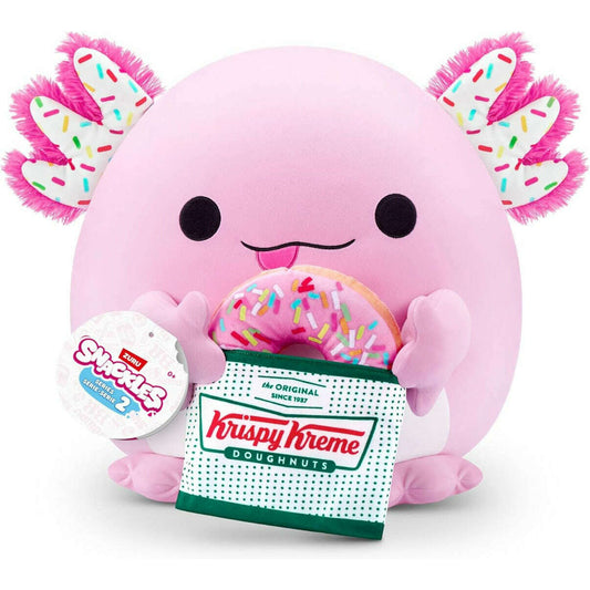 Toys N Tuck:Snackles Series 2 Plush Abbie The Axolotl With Krispy Kreme Doughnuts,Snackles