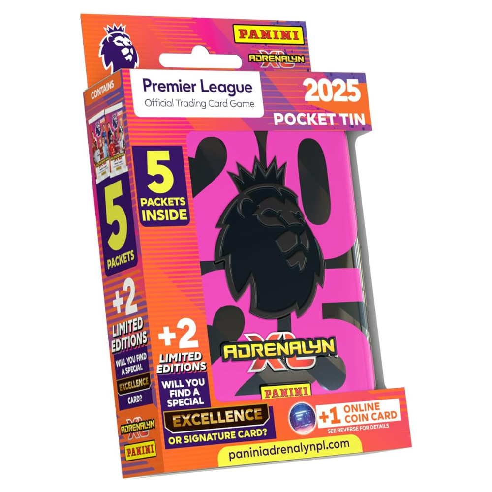 Toys N Tuck:Premier League Adrenalyn XL 2025 Pocket Tin,Premier League