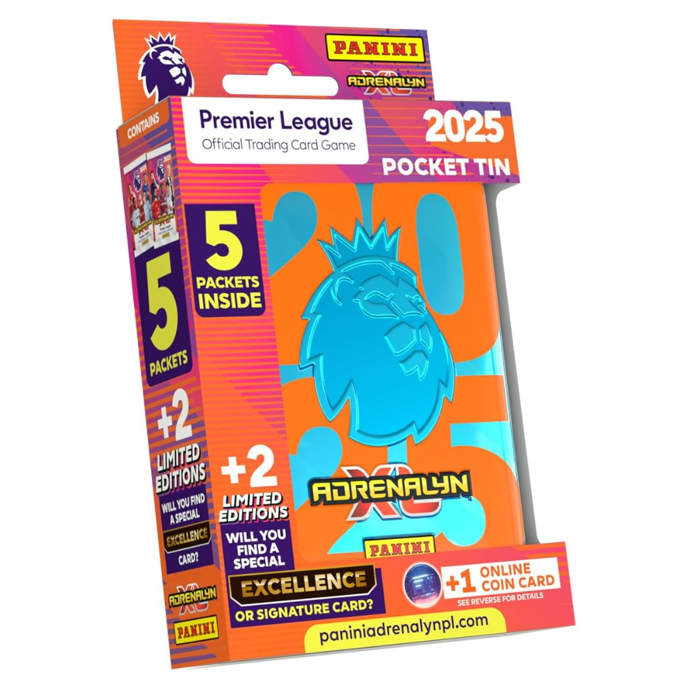 Toys N Tuck:Premier League Adrenalyn XL 2025 Pocket Tin,Premier League