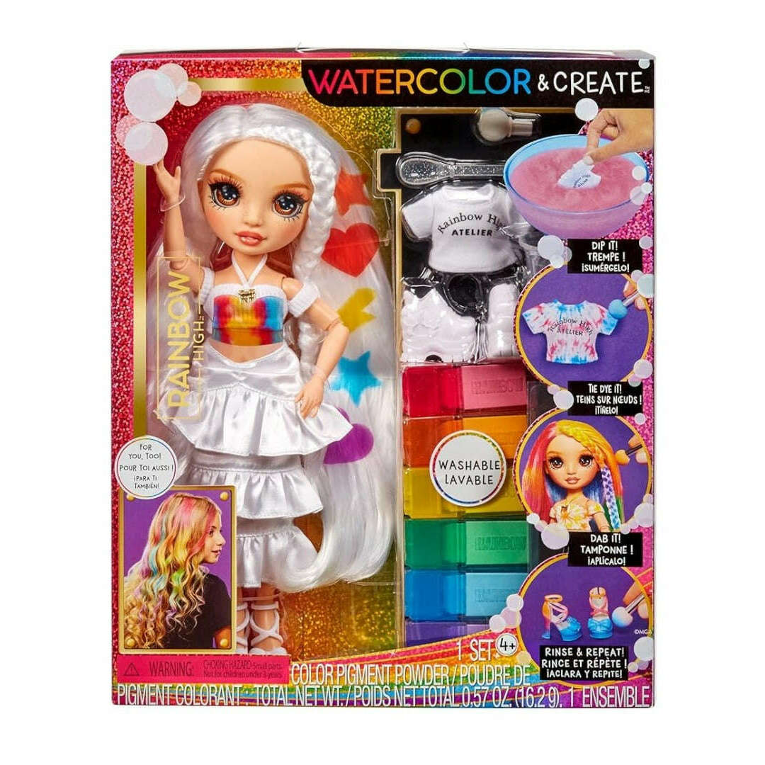 Toys N Tuck:Rainbow High Watercolor & Create Brown Eyes,Rainbow High