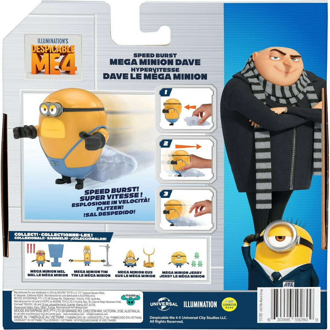 Toys N Tuck:Despicable Me 4 Speed Burst Mega Minion Dave,Despicable Me