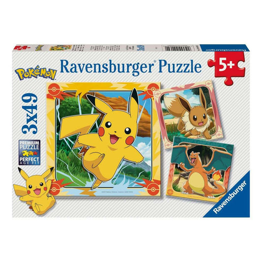 Toys N Tuck:Ravensburger 3 x 49pc Puzzles Pokemon,Pokemon