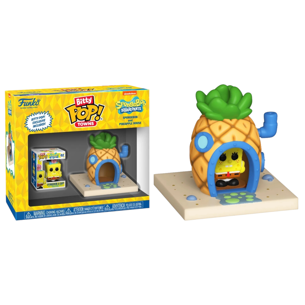 Toys N Tuck:Bitty Pop! Towns Spongebob and Pineapple House,Funko